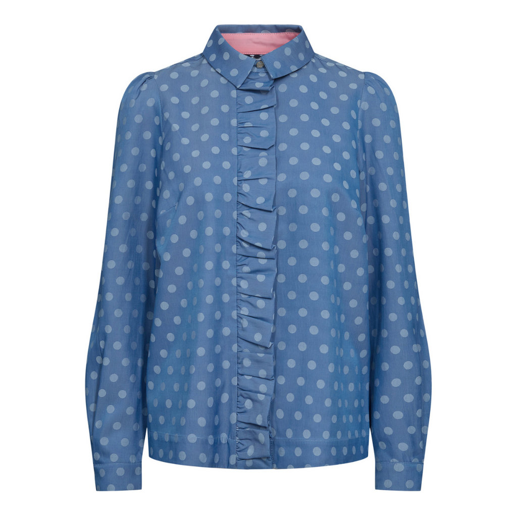 NÜMPH - SKJORTE - IMANI 704511 - MEDIUM BLUE DENIM