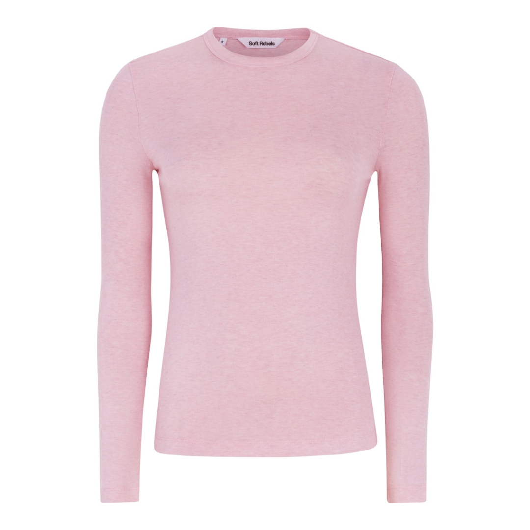 SOFT REBELS - BLUSE - ROMAN SR424-300 - ROSEATE SPOONBILL MELANGE