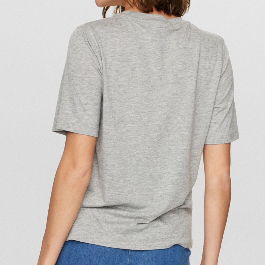 NÜMPH - T-SHIRT - MAGDA 704573 - LIGHT GREY MELANGE