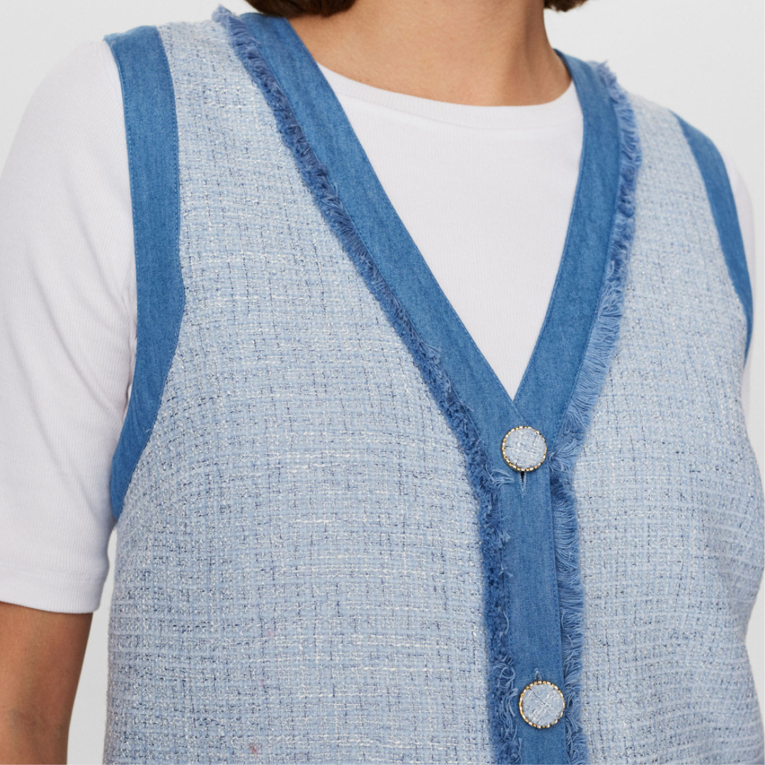 NÜMPH - VEST - JANET 704490 - MEDIUM BLUE DENIM
