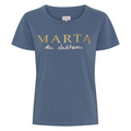 MARTA DU CHATEAU - T-SHIRT - JEANETTE MT-002 - DENIM BLUE