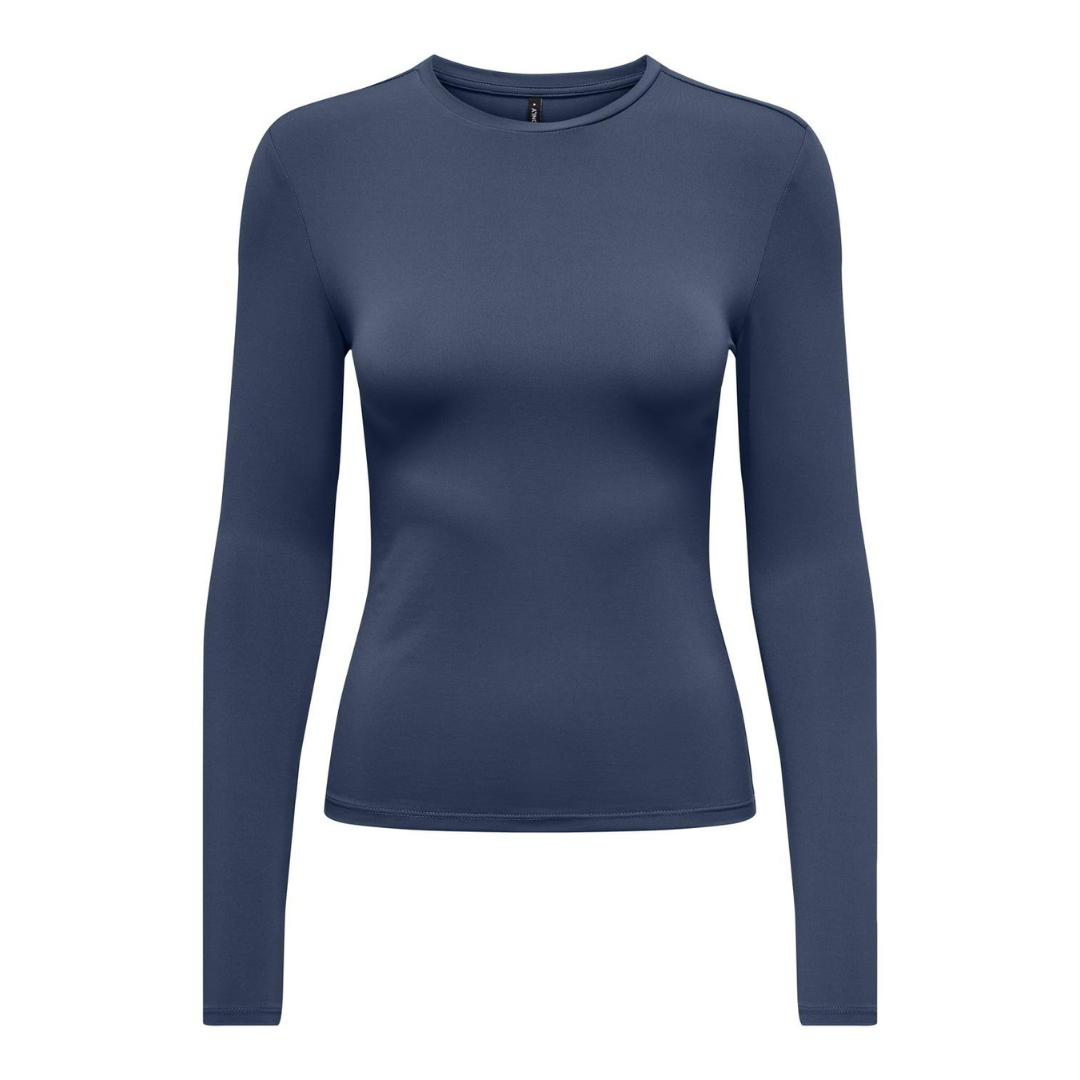 ONLY - LANGÆRMET T-SHIRT - EA 15331599 - VINTAGE INDIGO