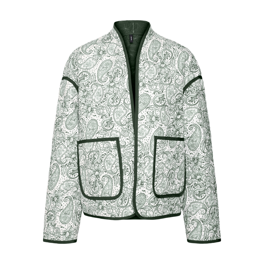 VERO MODA - JAKKE - JANE 10327243 - OLIVINE/SNOW WHITE PAISLEY