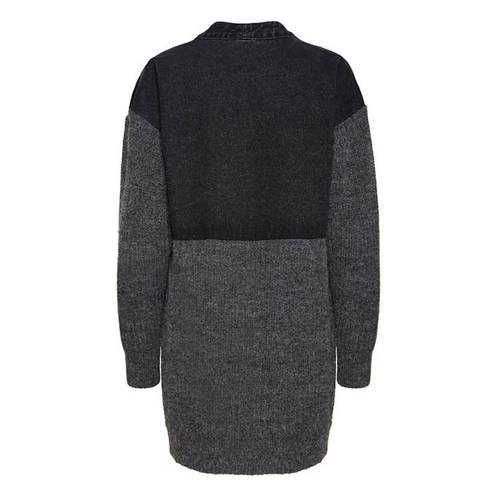 PULZ - CARDIGAN - ANKE 50207876 - BLACK DENIM