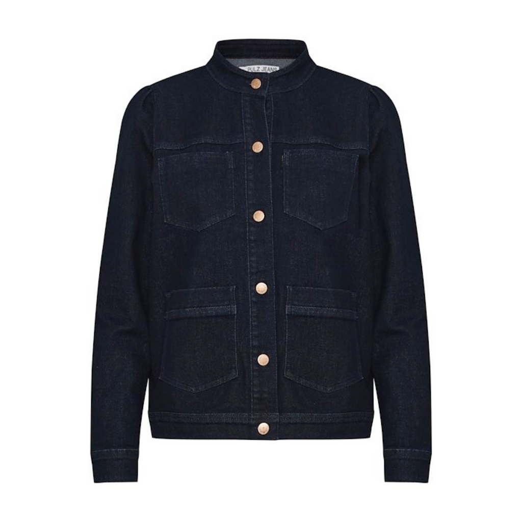PULZ - DENIMJAKKE - MAEVE 50208309 - DARK BLUE DENIM