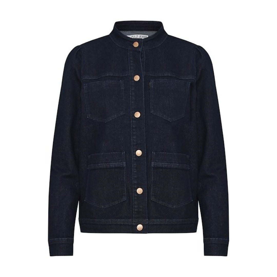 PULZ - DENIMJAKKE - MAEVE 50208309 - DARK BLUE DENIM