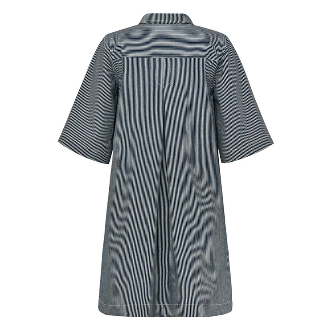GLOBAL FUNK - KJOLE - MIRA MILANG 73928815 - INDIGO BLUE STRIPE