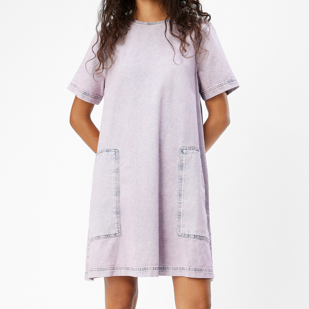 OBJECT - DENIMKJOLE - GABRIELLE 23045663 - PINK FROSTING WASHED DENIM