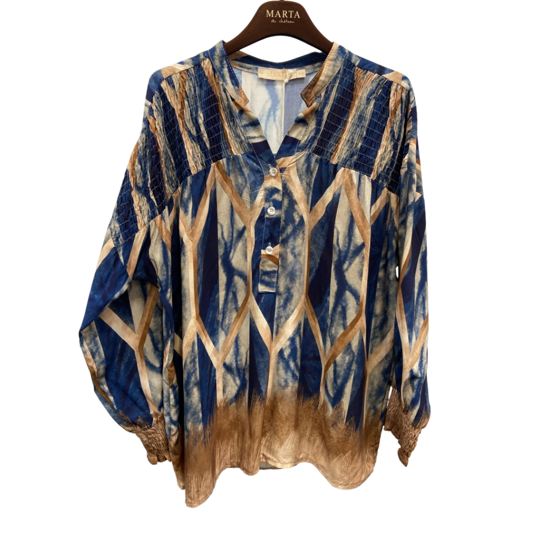 MARTA DU CHATEAU - BLUSE - MARISOL 6402 - BLUE SCURO