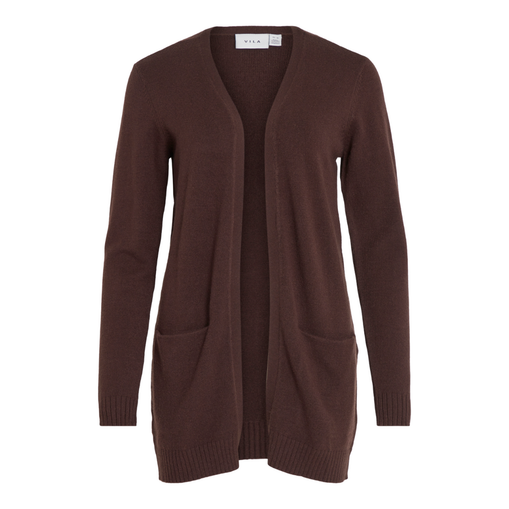VILA - CARDIGAN - RIL 14044041 - COFFEE BEAN