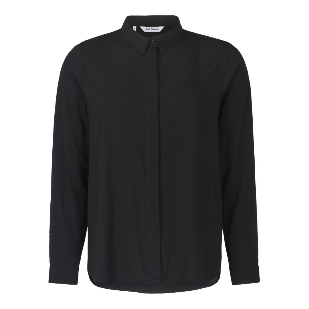 SOFT REBELS - SKJORTE - FREEDOM SR420-740 - SORT