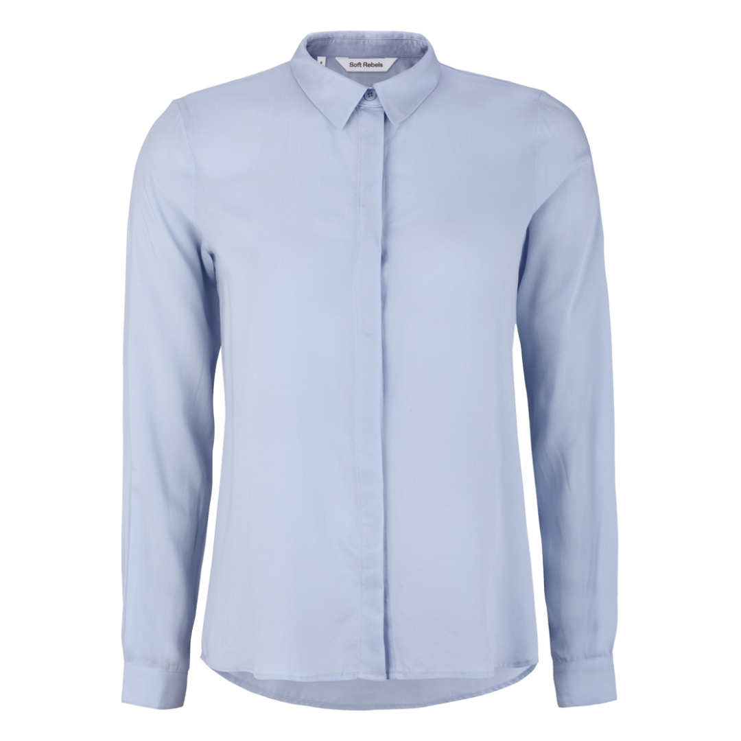 SOFT REBELS - SKJORTE - FREEDOM SR420-740 - CASHMERE BLUE