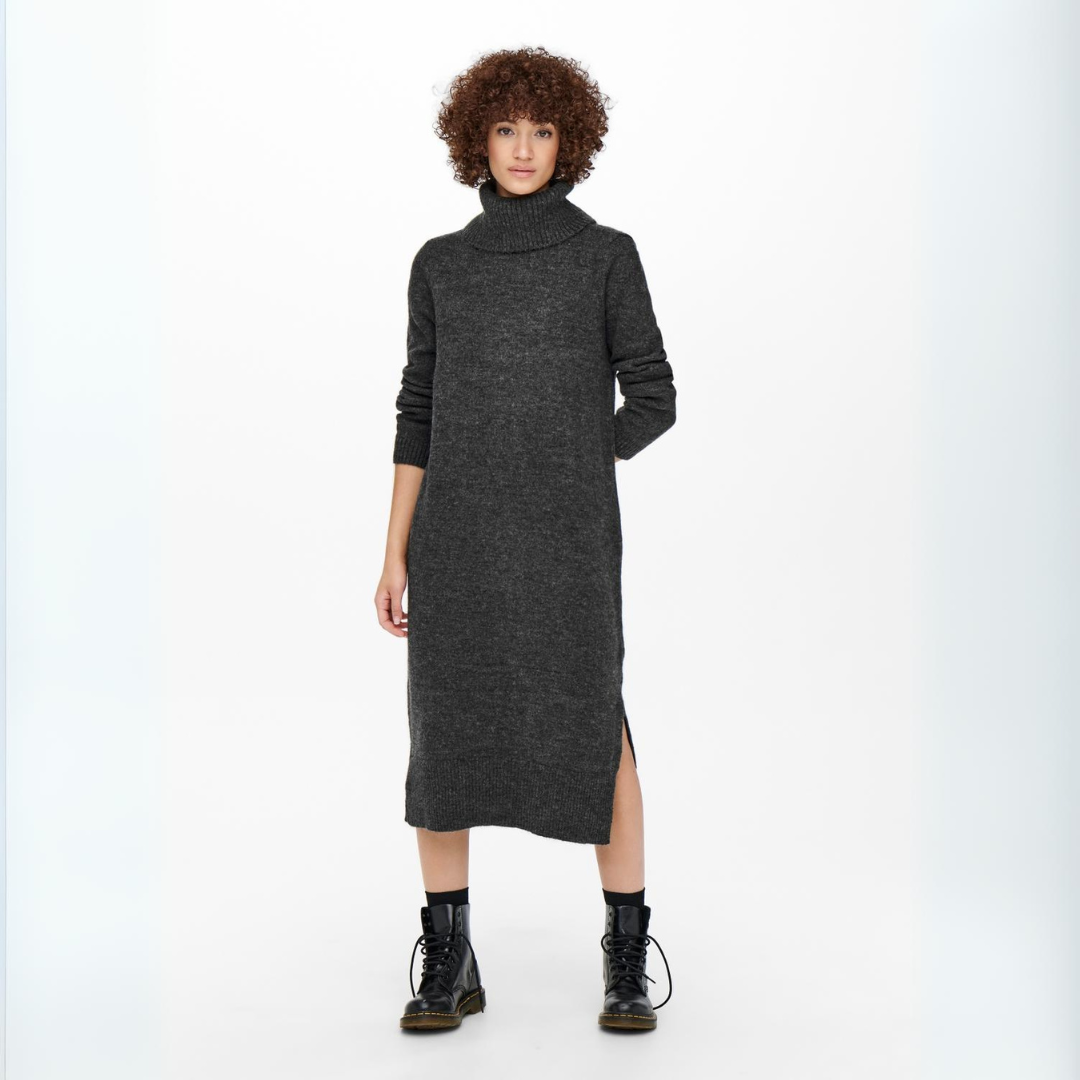 ONLY - STRIKKJOLE - BRANDIE 15214595 - DARK GREY MELANGE