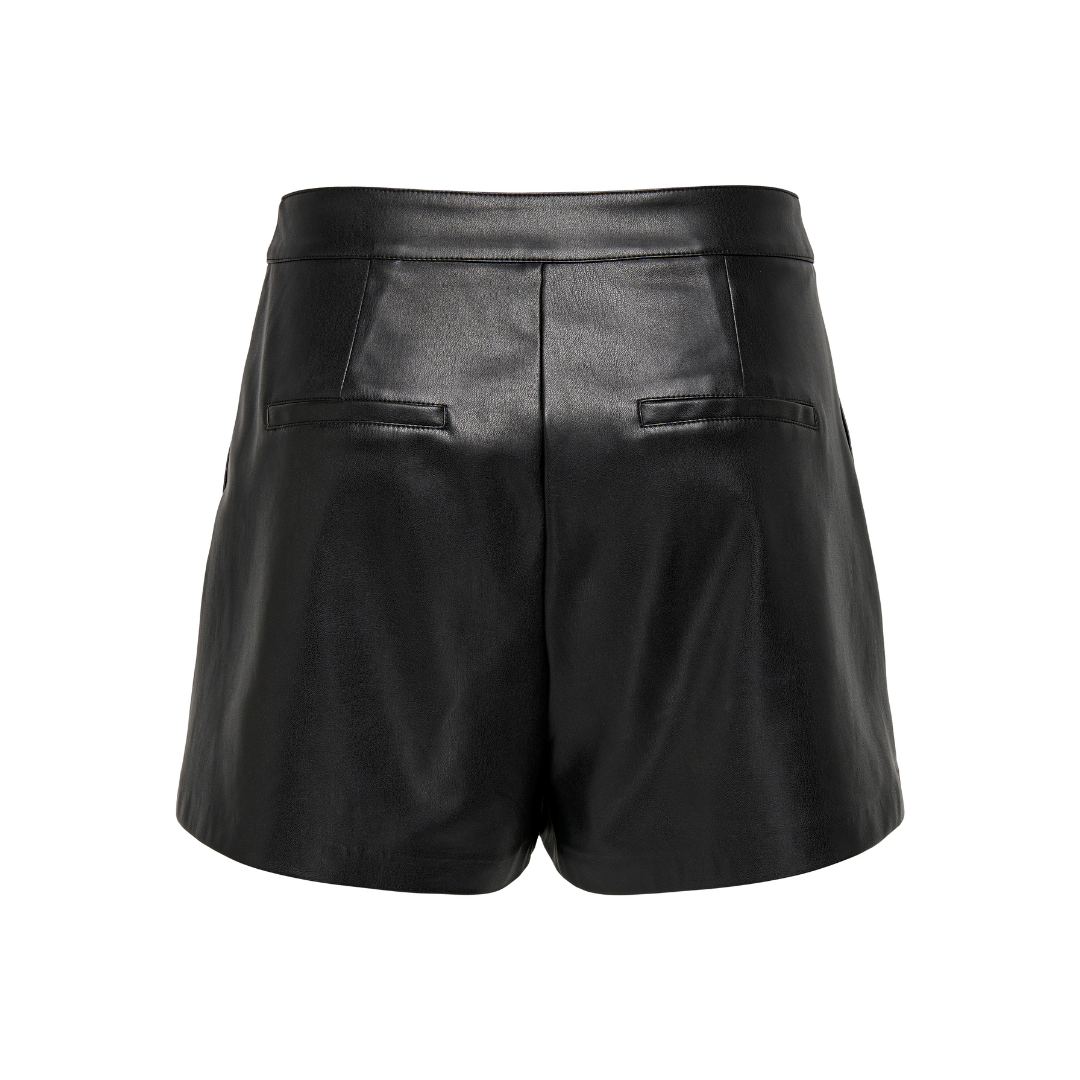 ONLY - FAUX LEATHER SHORTS - TRICIA 15287184 - SORT