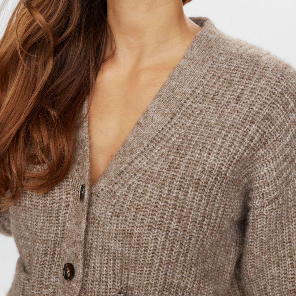 NÜMPH - CARDIGAN - ZINDI 704757 - FOSSIL MELANGE