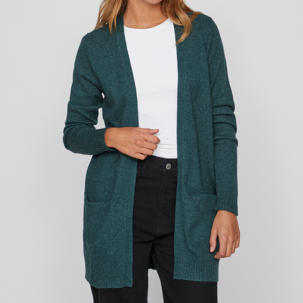 VILA - CARDIGAN - RIL 14044041 - PINENEEDLE DARK MELANGE