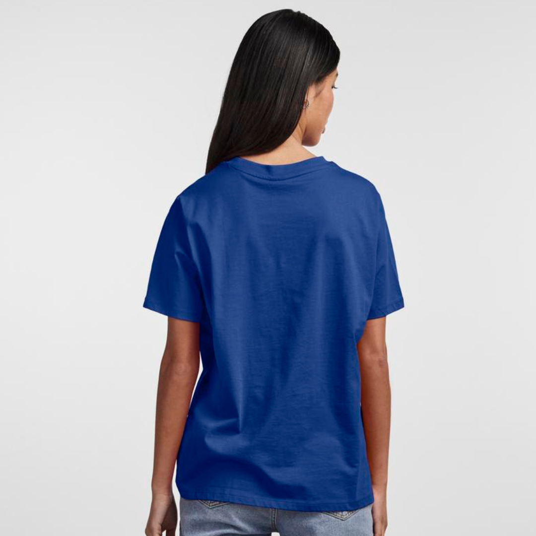 PIECES - T-SHIRT - RIA SOLID 17140802 - MAZARINE BLUE