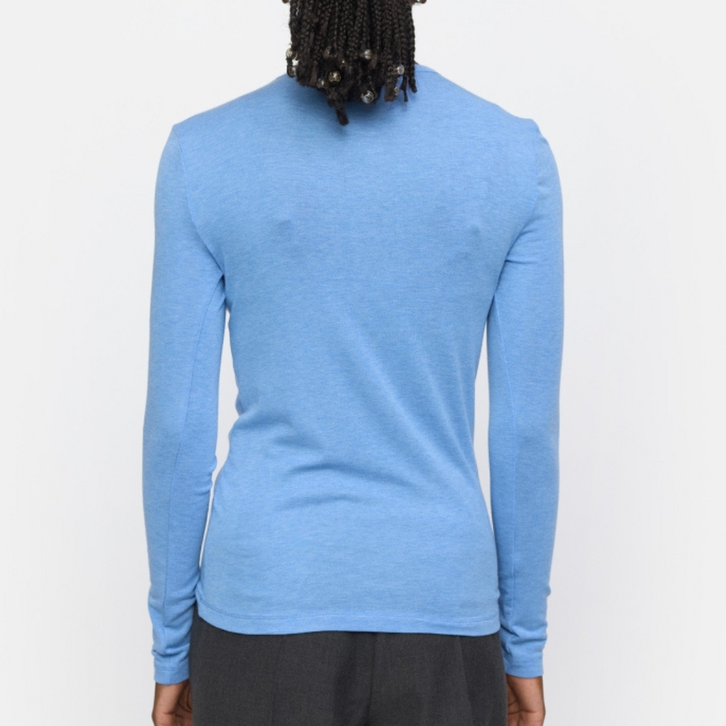 SOFT REBELS - BLUSE - ROMAN SR424-300 - AZURINE MELANGE