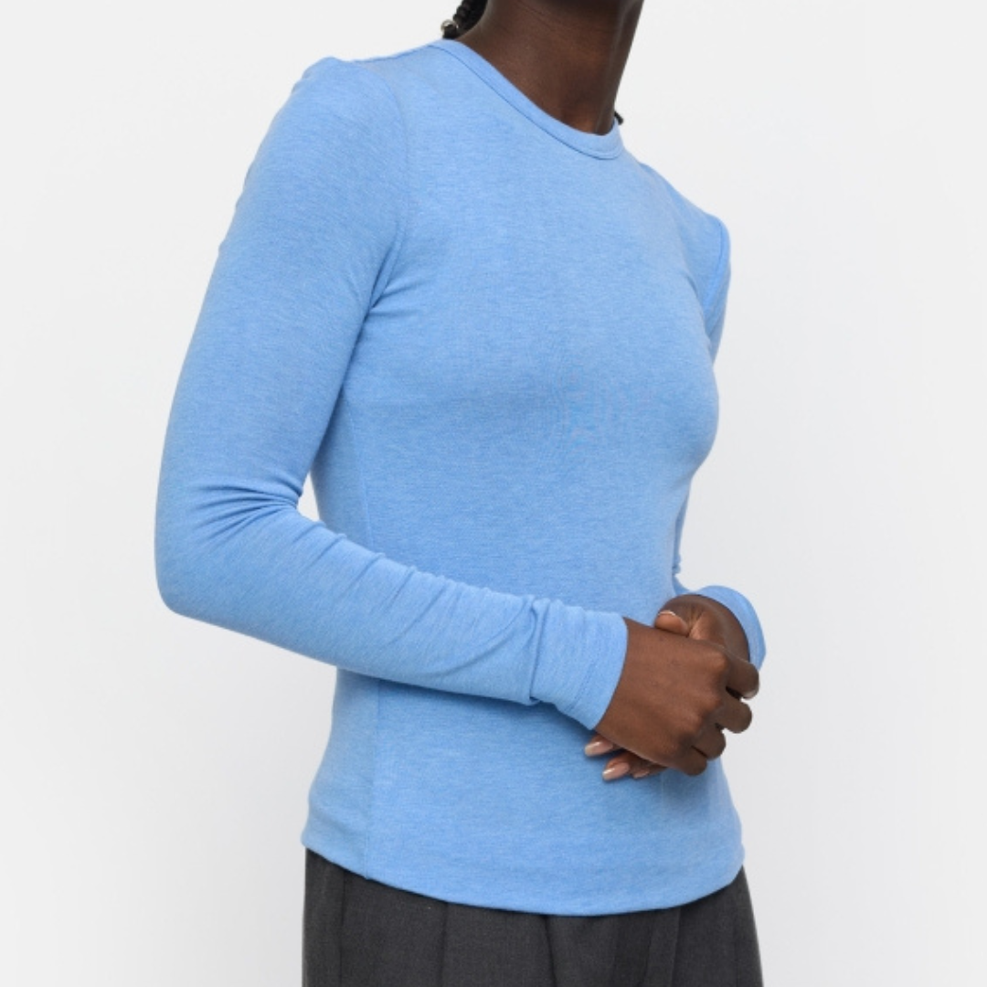 SOFT REBELS - BLUSE - ROMAN SR424-300 - AZURINE MELANGE