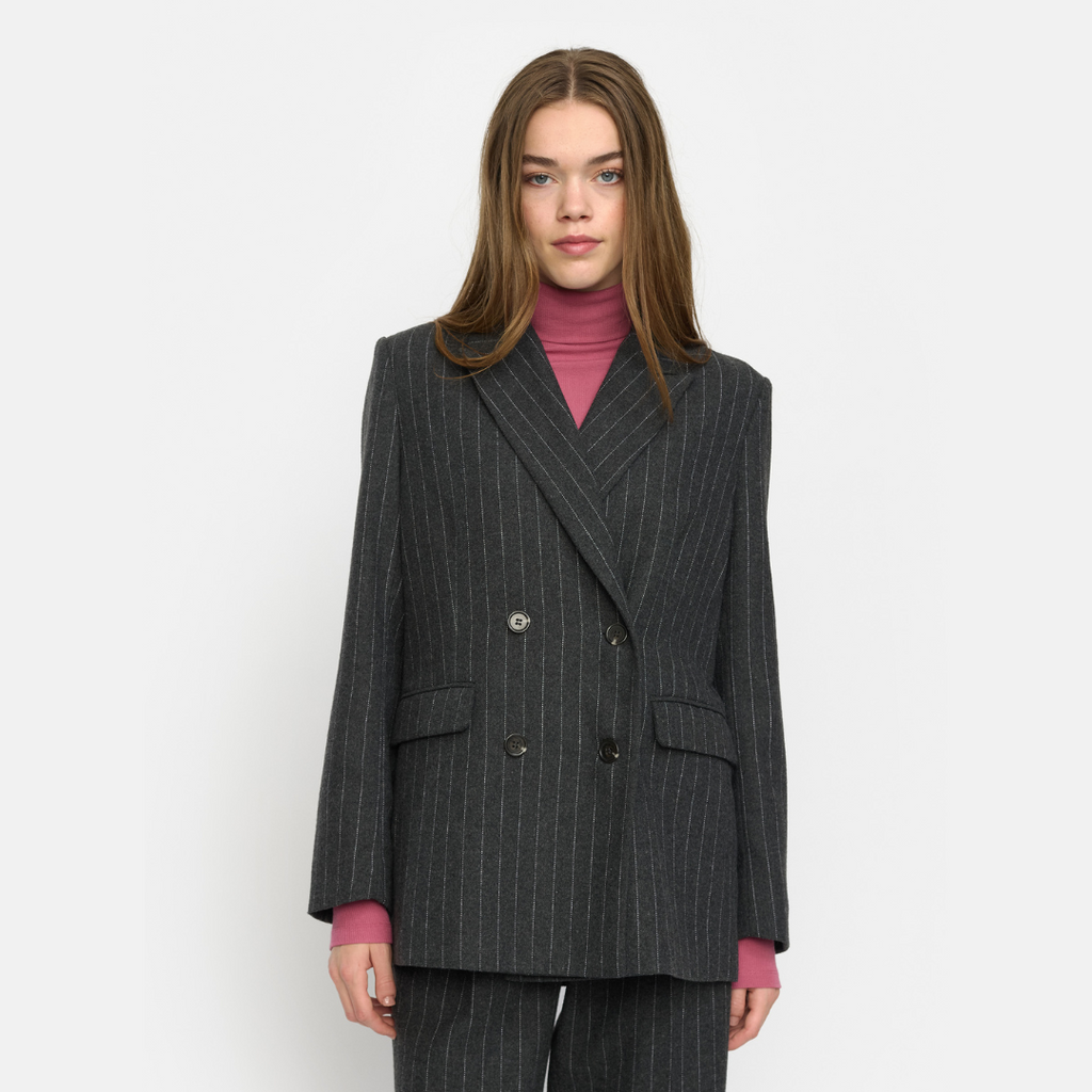 SOFT REBELS - BLAZER - EMERY SR624-717 - DARK GREY MELANGE