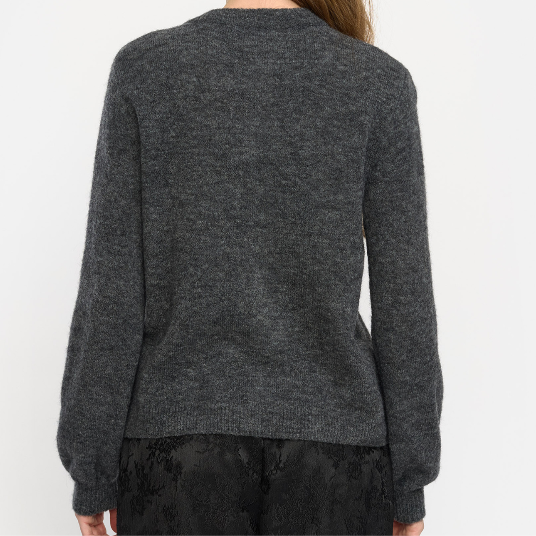 SOFT REBELS - CARDIGAN - ALLISON SRX2112-200 - MEDIUM GREY MELANGE