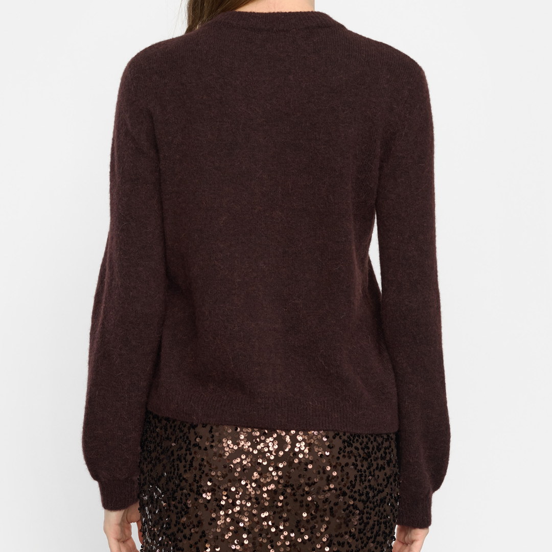 SOFT REBELS - CARDIGAN - ALLISON SRX2112-200 - CHOCOLATE PLUM MELANGE