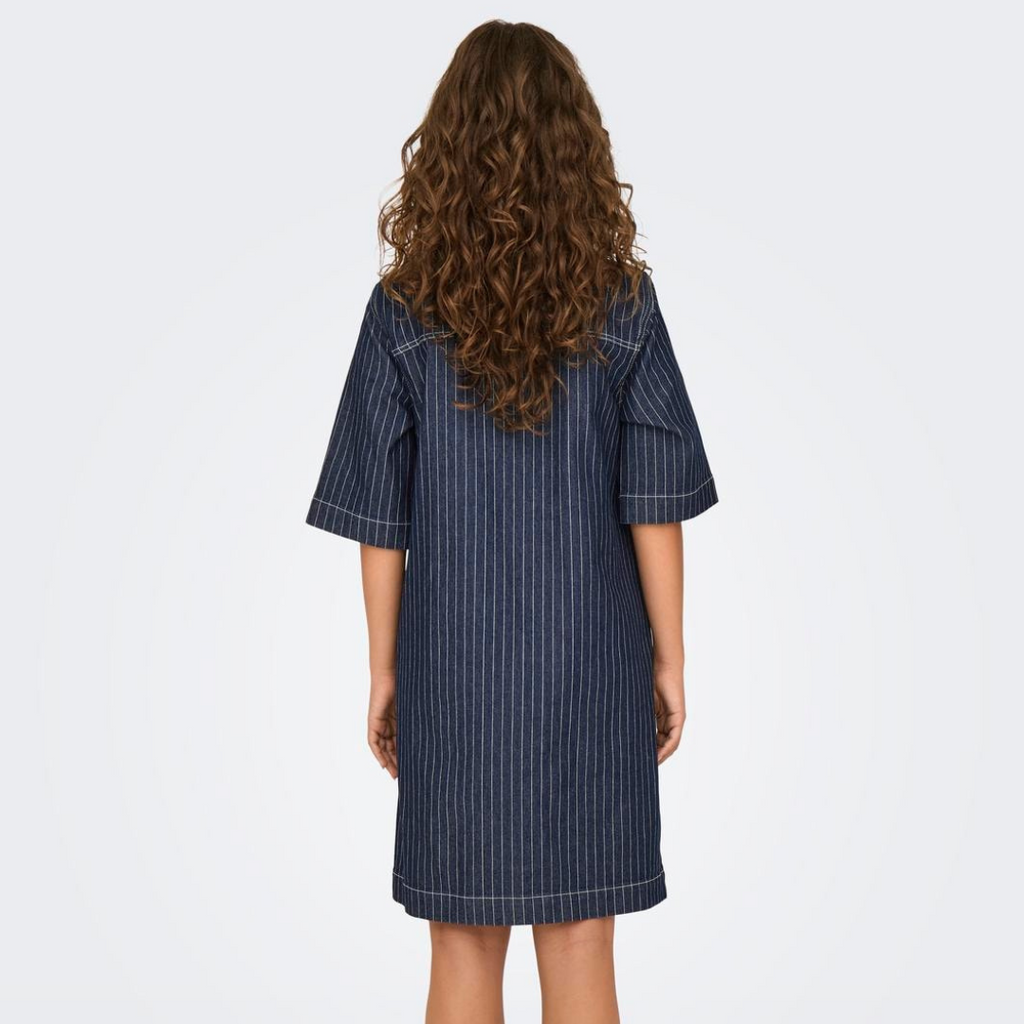 ONLY - DENIMKJOLE - BELLE 15347092 - DARK BLUE STRIPE