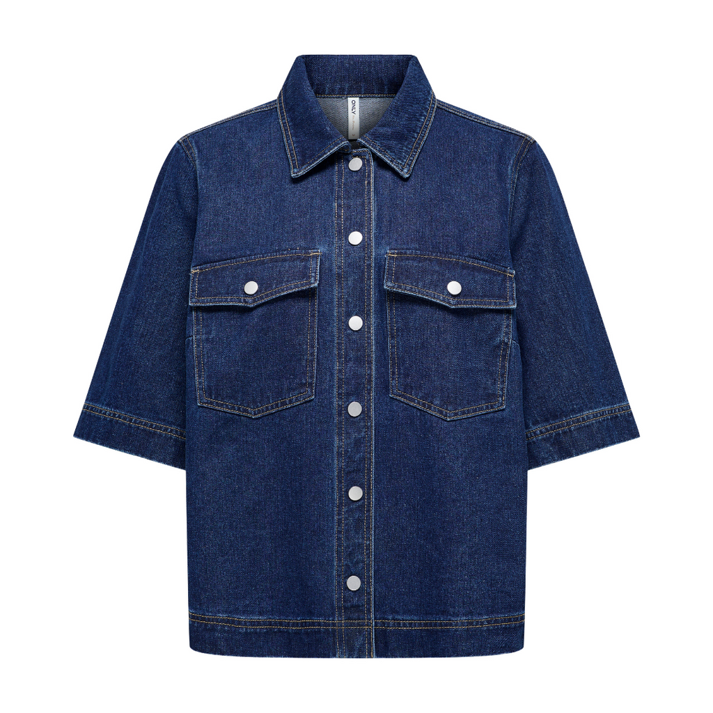 ONLY - DENIMSKJORTE - BELLE 15347084 - DARK BLUE DENIM