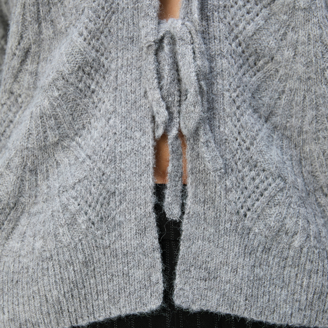 OBJECT - CARDIGAN - FLORA 23044650 - MEDIUM GREY MELANGE