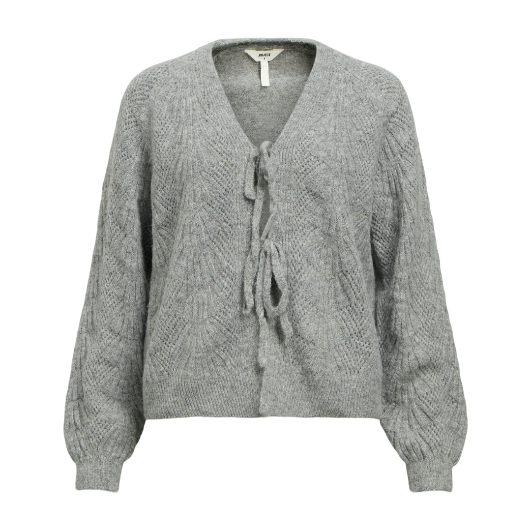 OBJECT - CARDIGAN - FLORA 23044650 - MEDIUM GREY MELANGE