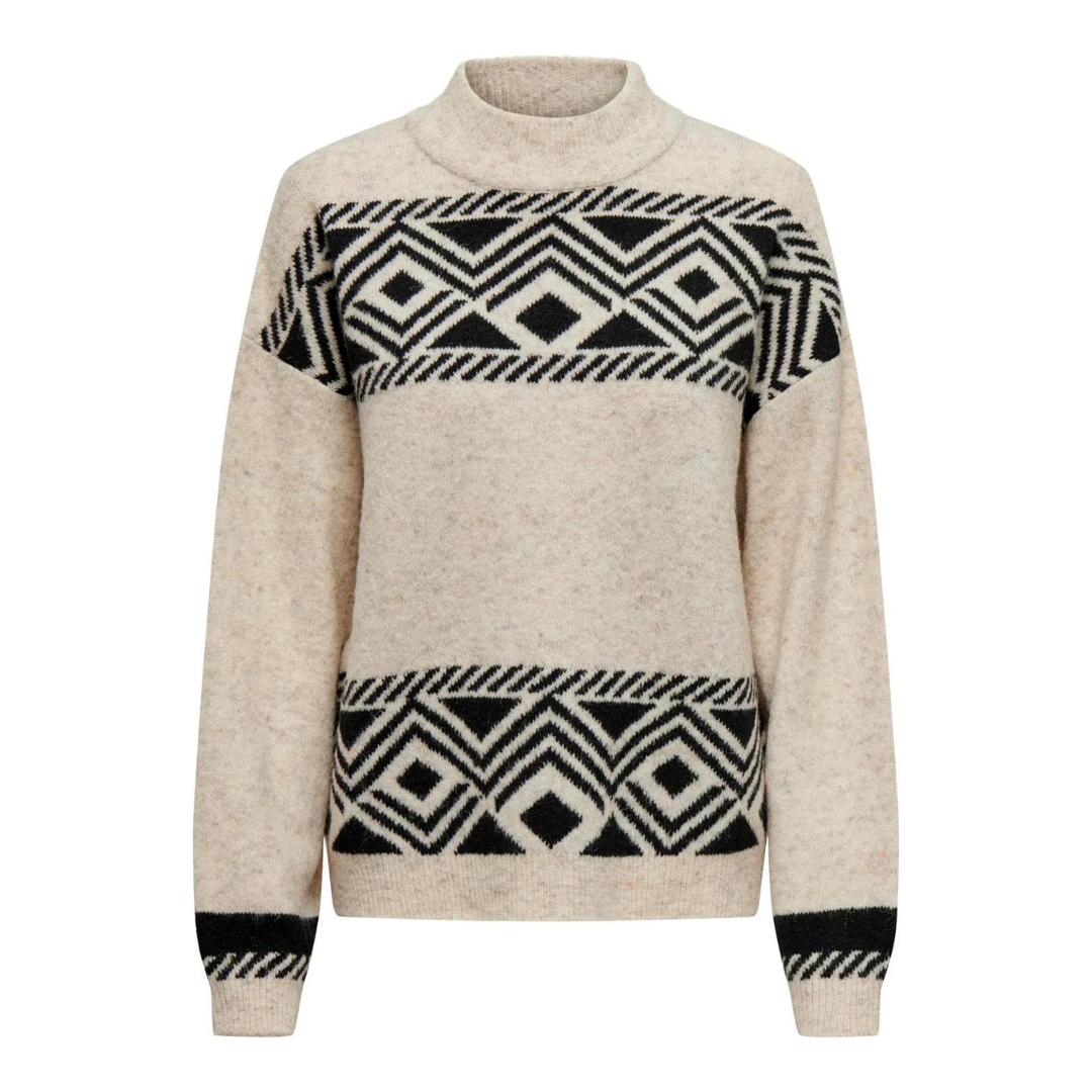 ONLY - STRIK - VICTORIA 15321179 - PUMICE STONE/BLACK JACQUARD