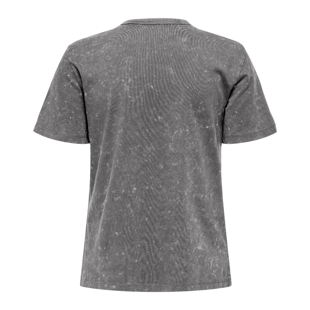ONLY - T-SHIRT - ZEN 15333339 - ULTIMATE GREY/SILVER RHINESTONES