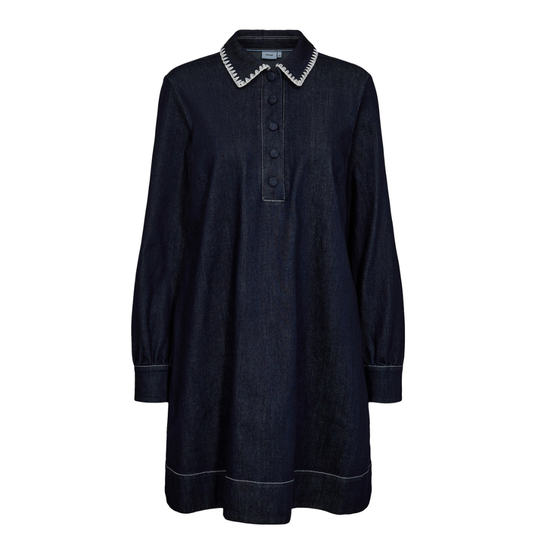 NÜMPH - KJOLE - HAVEN 704693 - DARK BLUE DENIM