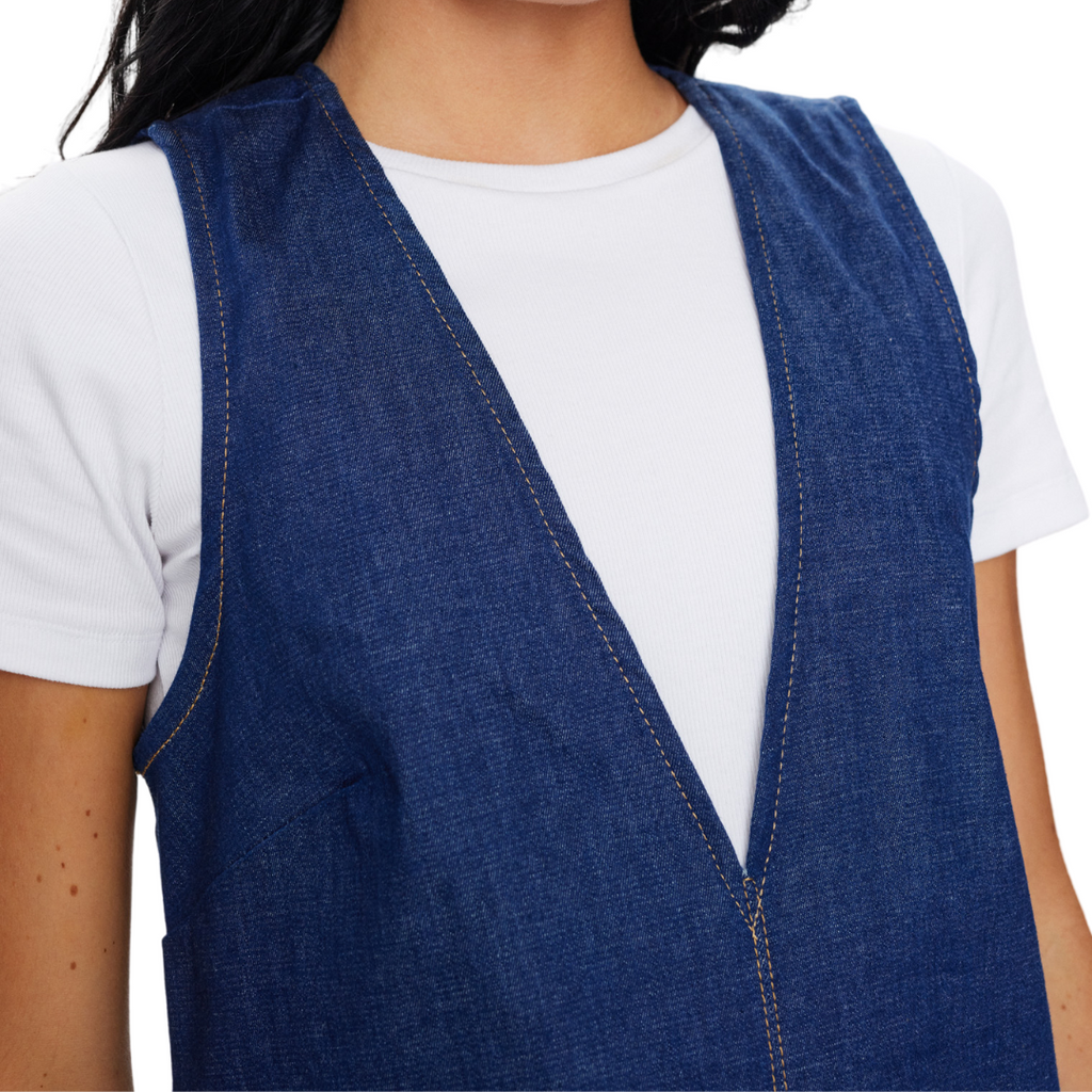 NÜMPH - KJOLE - GIGI 705220 - DARK BLUE DENIM