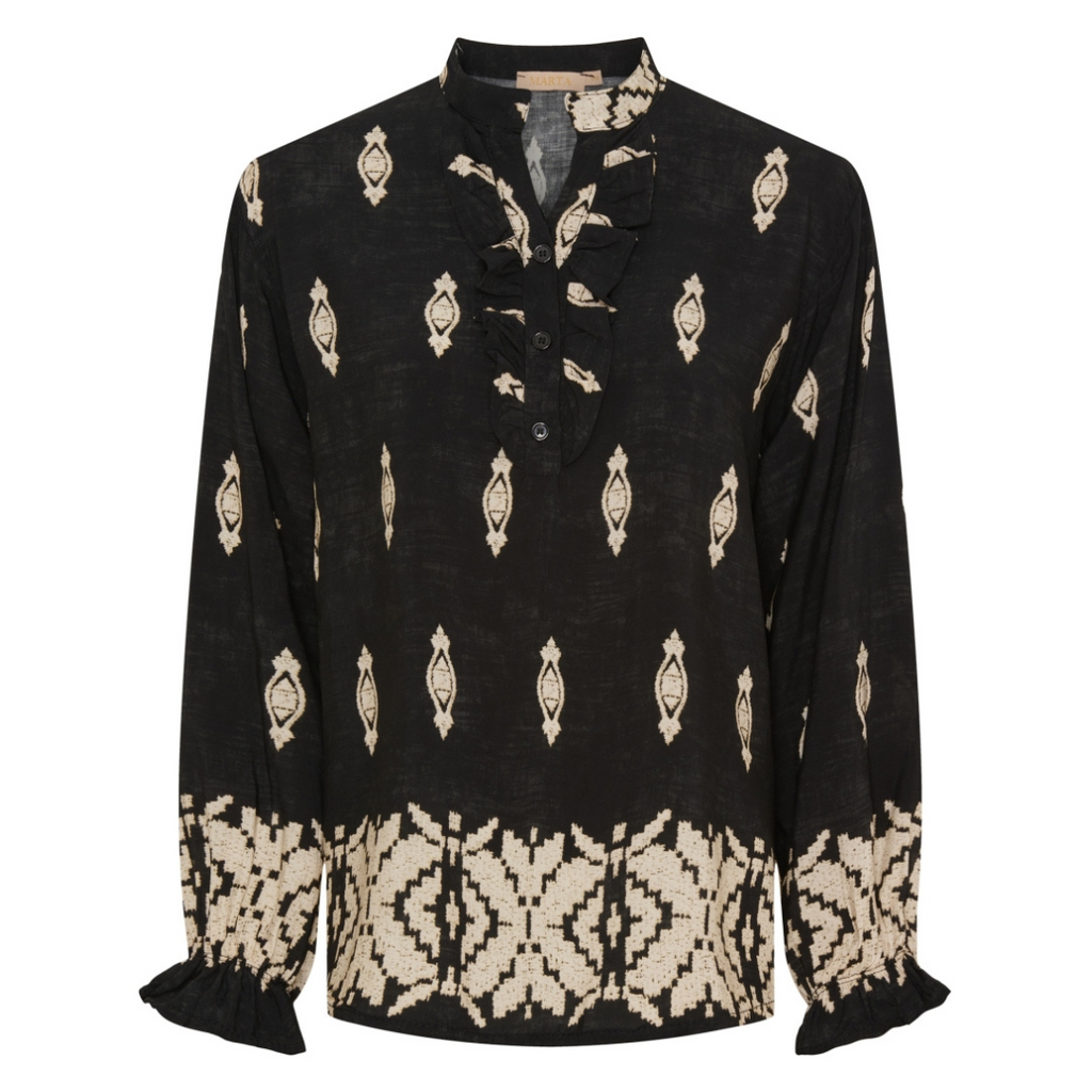 MARTA DU CHATEAU - SKJORTE - AYA 5891 - NERO 7308