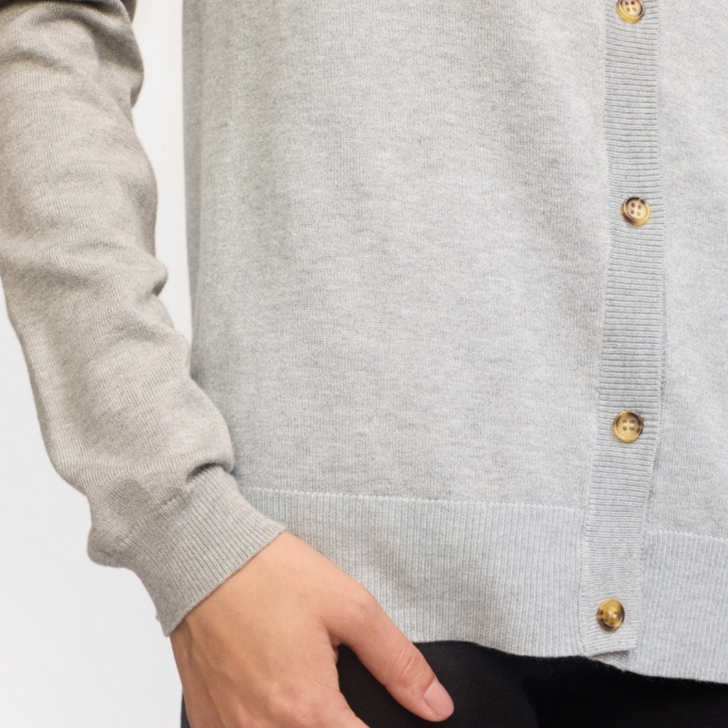 SOFT REBELS - CARDIGAN - MARLA SR120-213 - LIGHT GREY MELANGE