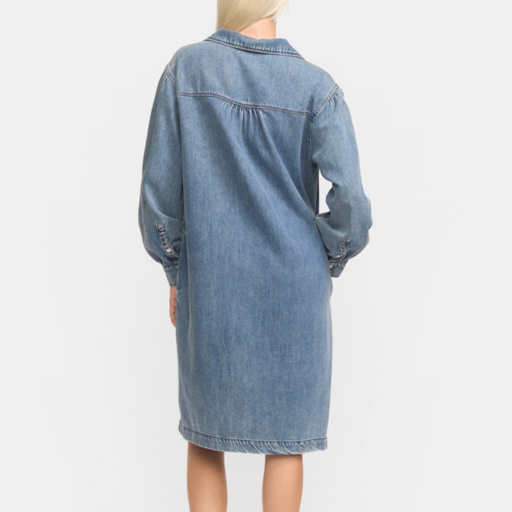 SOFT REBELS - DENIMKJOLE - KEIRA SR125-803 - DARK BLUE DENIM