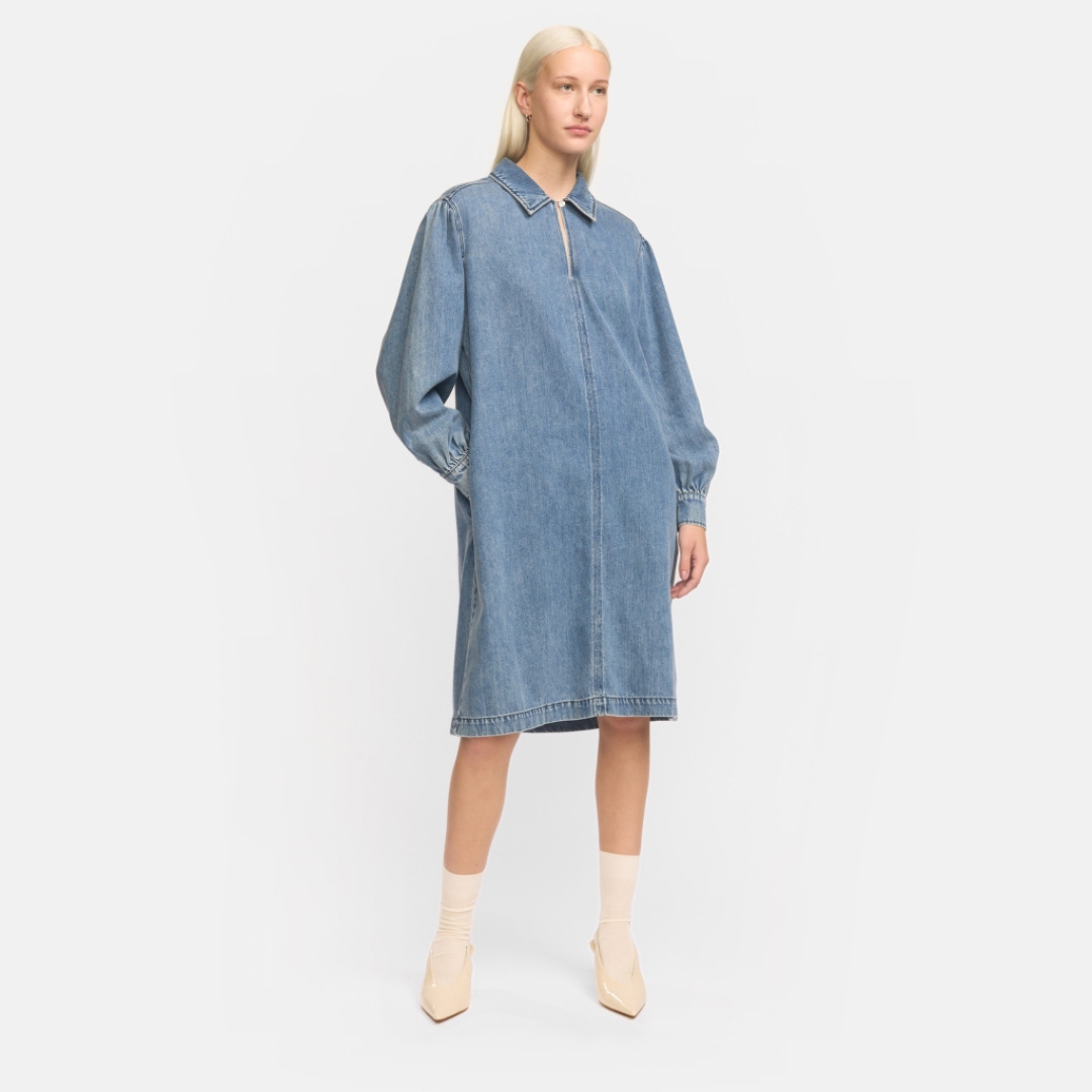 SOFT REBELS - DENIMKJOLE - KEIRA SR125-803 - DARK BLUE DENIM