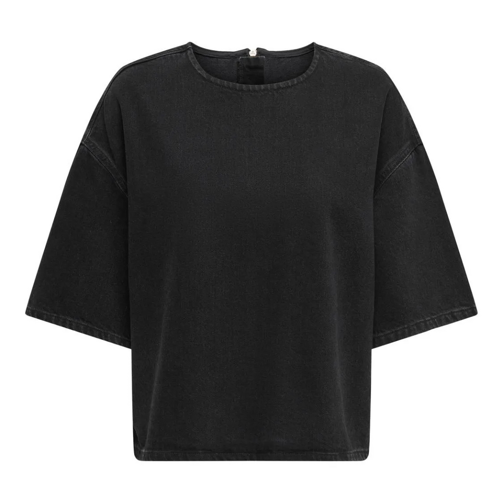 ONLY - DENIM T-SHIRT - BARBARA 15341342 - WASHED BLACK