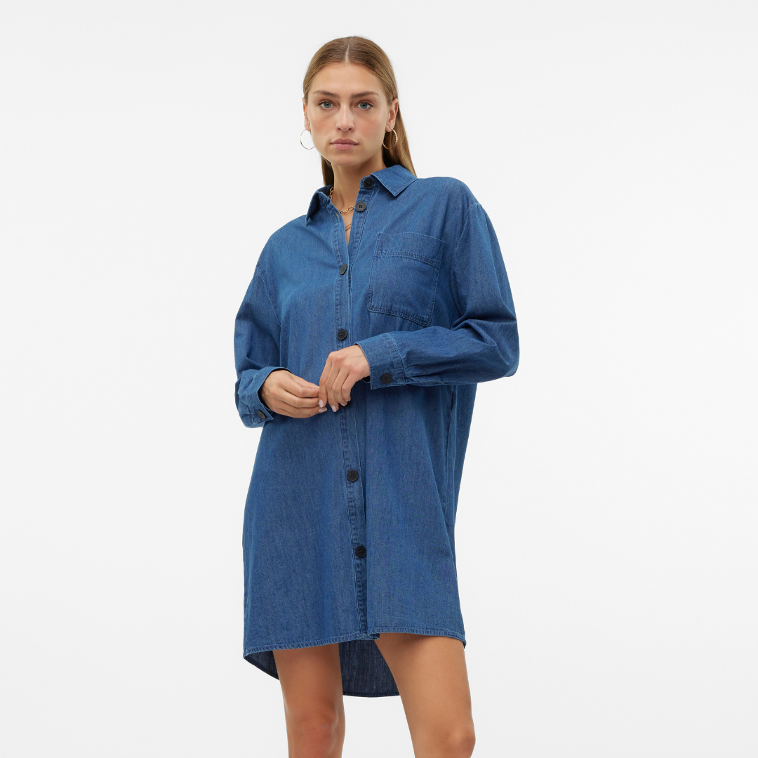 VERO MODA - DENIMKJOLE - ELOISE 10315085 - DARK BLUE DENIM
