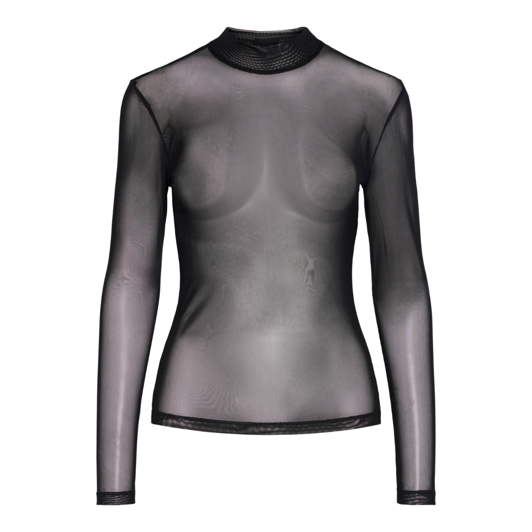 PIECES - MESHBLUSE - NINNI 17151123 - SORT