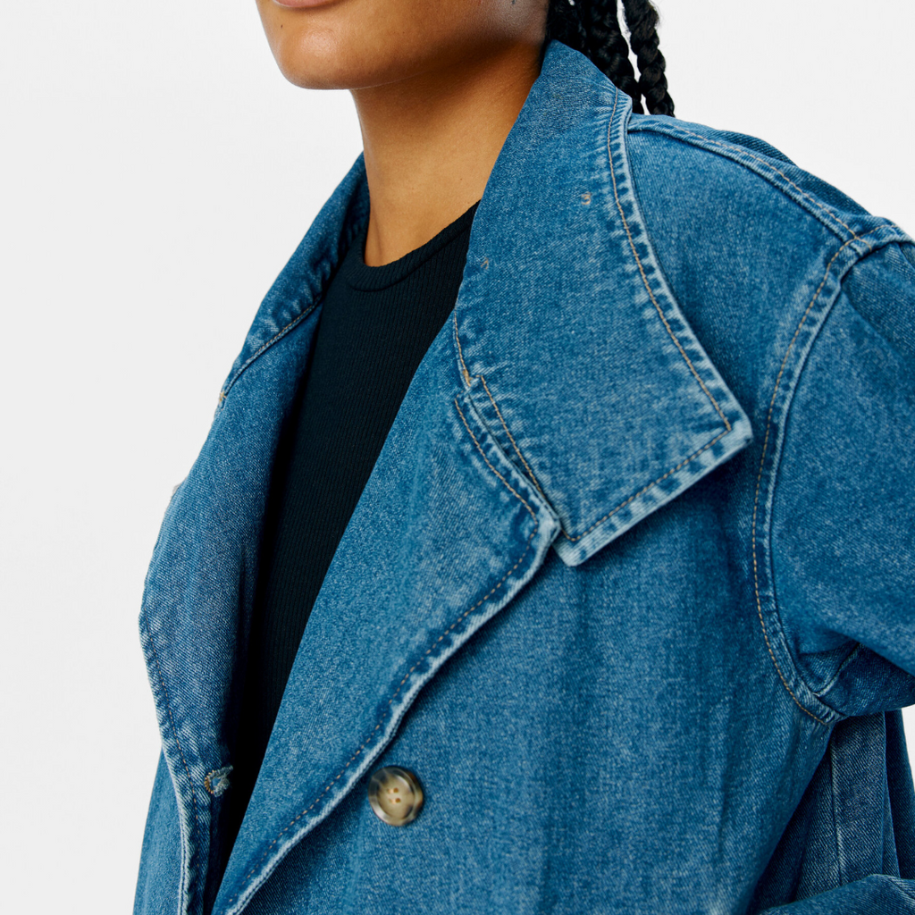 OBJECT - JAKKE - TILLA GRO 23046378 - MEDIUM BLUE DENIM