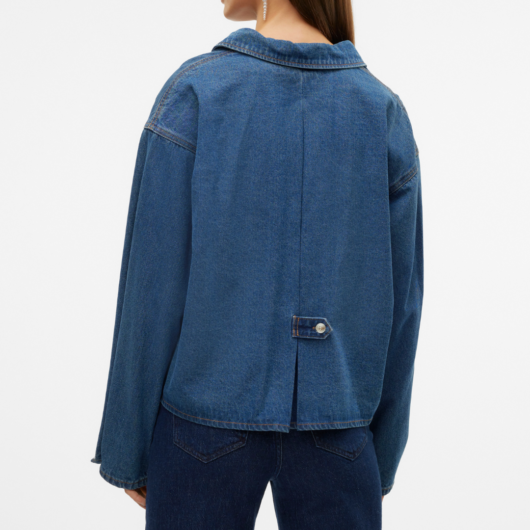 VERO MODA - SKJORTE - IRENA 10322085 - MEDIUM BLUE DENIM