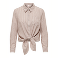 ONLY - SKJORTE - LECEY KNOT 15195910 - TOATED COCONUT/CLOUD DANCER