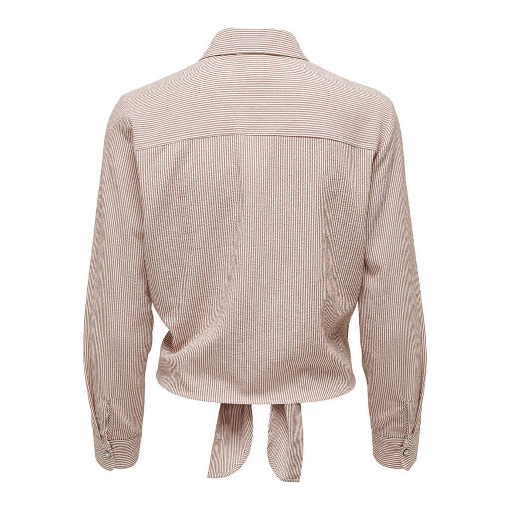 ONLY - SKJORTE - LECEY KNOT 15195910 - TOATED COCONUT/CLOUD DANCER