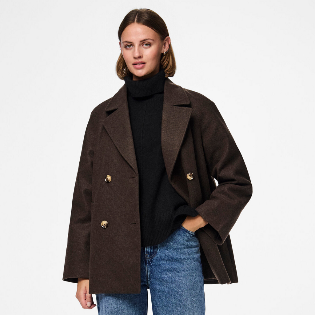 PIECES - FRAKKE - MARBEL 17152808 - MOLE MELANGE