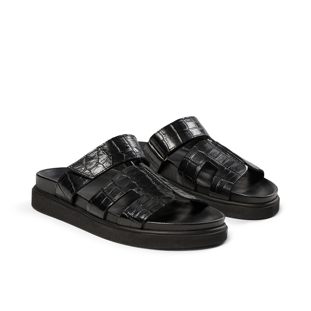 PAVEMENT - SANDAL - MARU 22248-1 - BLACK CROCO