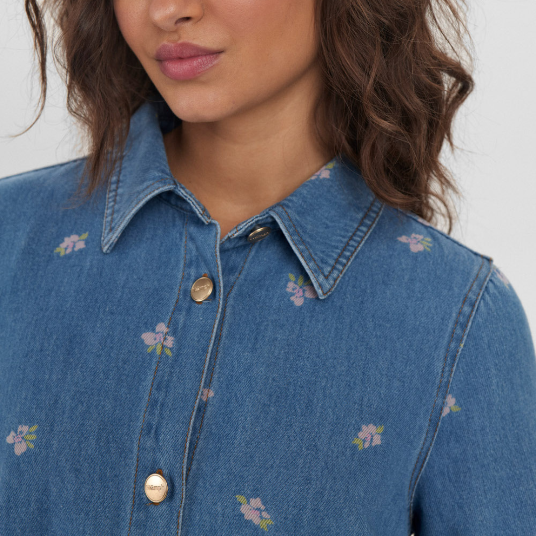 NÜMPH - DENIMKJOLE - IBIZA 705067 - MEDIUM BLUE DENIM