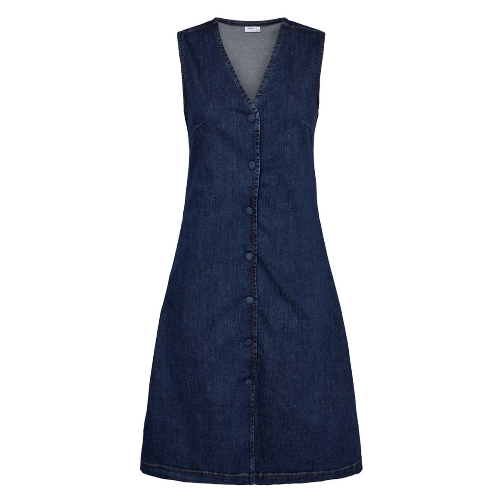 NÜMPH - DENIMKJOLE - AMBER 705206 - DARK BLUE DENIM