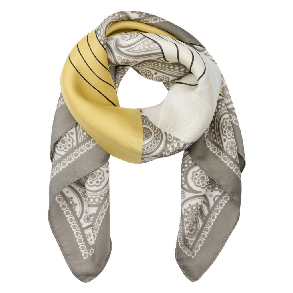 MARTA DU CHATEAU - TØRKLÆDE - ELIANE FA35128 - YELLOW/GREY